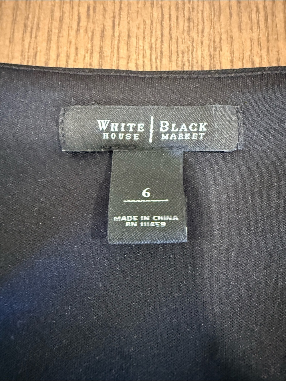 White House Black Market Black Ruched Ruffle Cocktail Dress Women’s Size 6